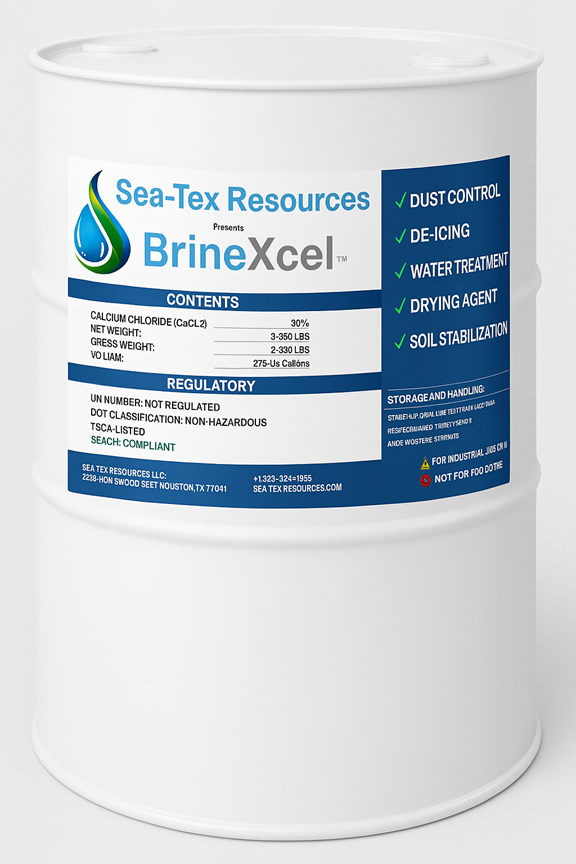 BrineXcel - 55 Gallon Drum Liquid Calcium Chloride Tech Grade